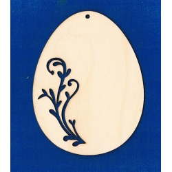 Jajko   16x12  cm , z wyciętą  gałązką    WIELKANOC